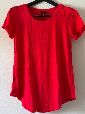 JM Collection Red Tunic Top XS New With Tags | Bright Red Casual Stretch Shirt